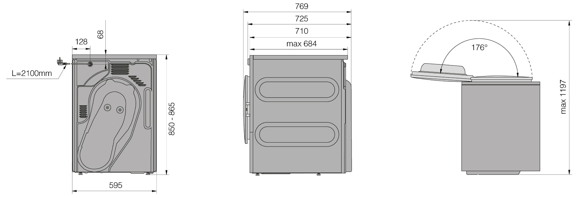 Отдельностоящая сушильная машина Asko TDC1481HC.S Professional купить в  интернет-магазине BT-TECHNIKA c доставкой в Архангельске